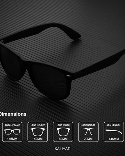 KALIYADI Polarized Sunglasses for Men and Women Matte Finish Sun glasses Color Mirror Lens UV Blocking (3 Pack)