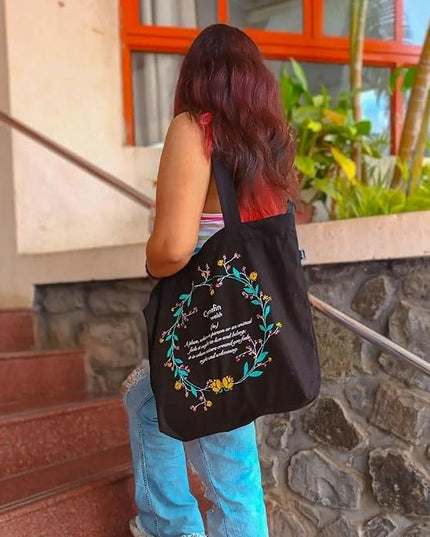 Ecoright Aesthetic Canvas Tote Bag for Women Large Zipper Tote Bags with Pocket, Womens Tote Bag for Yoga, Work, Beach
