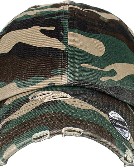 KBETHOS Vintage Washed Distressed Cotton Dad Hat Baseball Cap Adjustable Polo Trucker Unisex Style Headwear