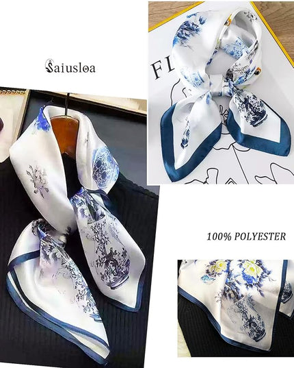 Neck Scarf For Womens Silky Head Scarves Hair Bandanas Square Scarf Fashion Accessories lightweight