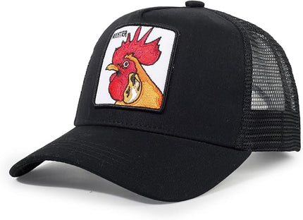 Classic Unisex Various Animal Series Embroidery Farm Adjustable Mesh Snapback Trucker Hat