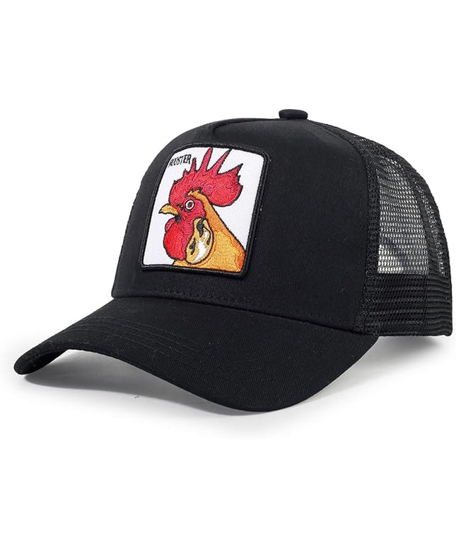 Classic Unisex Various Animal Series Embroidery Farm Adjustable Mesh Snapback Trucker Hat