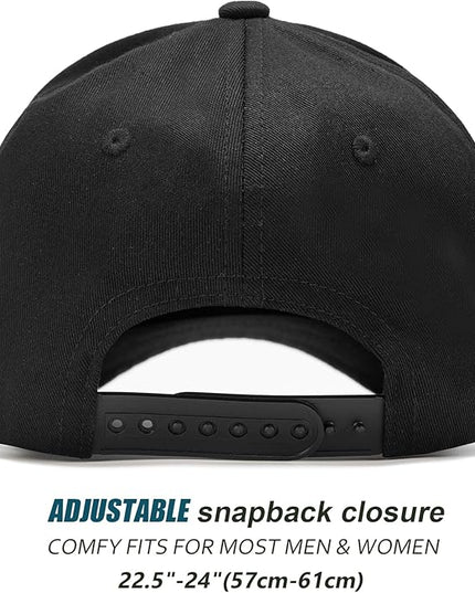 MEINICY Vintage Trendy Trucker Hat, Structured 5-Panel Snapback Hat, Adjustable Cotton Solid or 2-Tone Baseball Cap Men Women