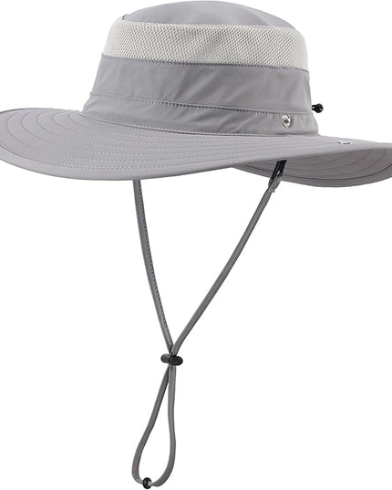 Connectyle Sun Hat for Men Women Breathable UPF 50+ Safari Hat for Fishing Hiking Gardening Adjustable Wide Brim Bucket Hats