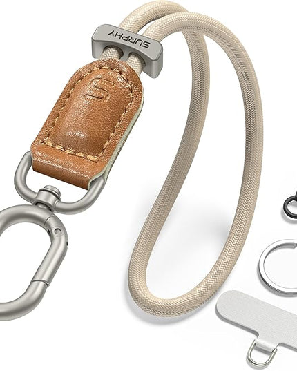 SURPHY Phone Wrist Strap, Keychain Wristlet, Phone Strap Charm with Tether Tab, Cellphone Lanyard Wrist, Key Chain for Women