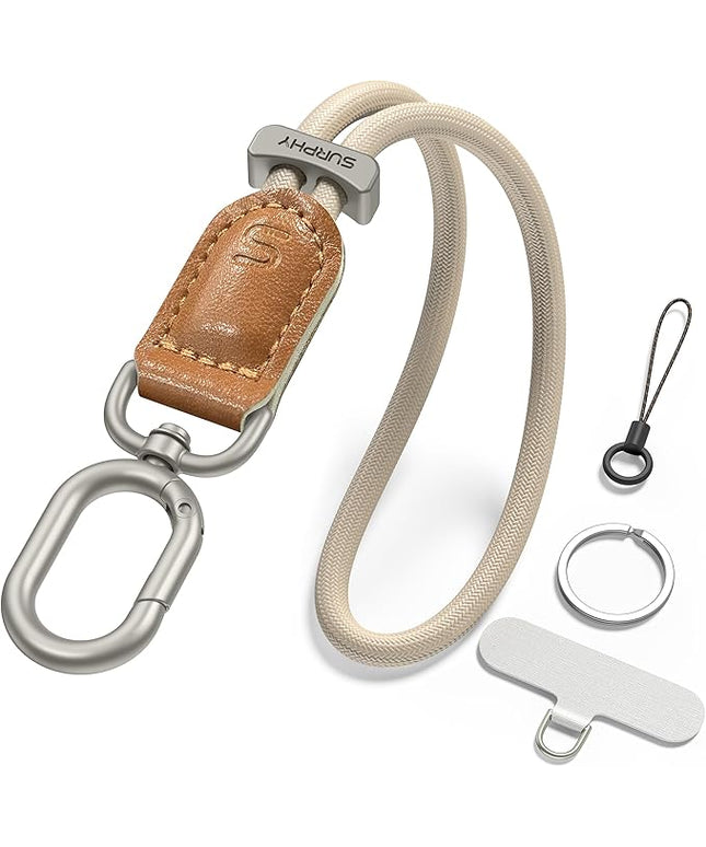 SURPHY Phone Wrist Strap, Keychain Wristlet, Phone Strap Charm with Tether Tab, Cellphone Lanyard Wrist, Key Chain for Women