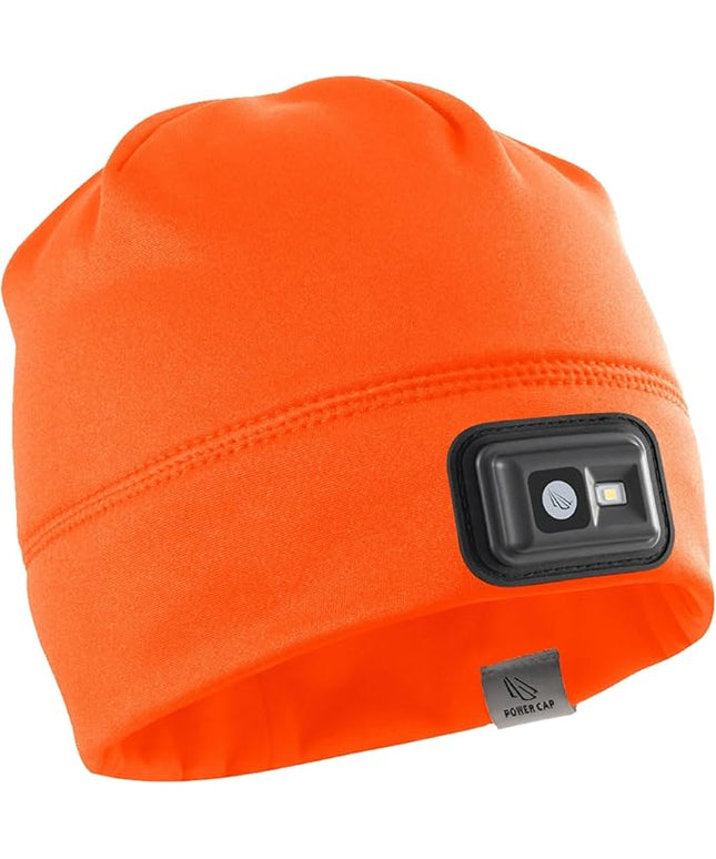 POWERCAP LED Hat Light 150 Lumens Rechargeable Fleece Beanie with Bright Built-in Headlamp Waterproof LED Warm One Size Cap