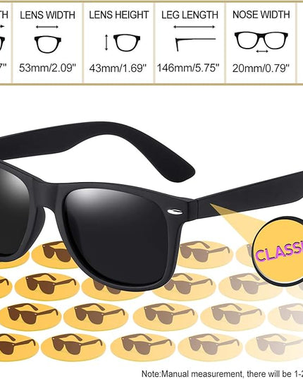 Joopin Square Sunglasses Polarized UV Protection Trendy Designer Sun Glasses Men Women