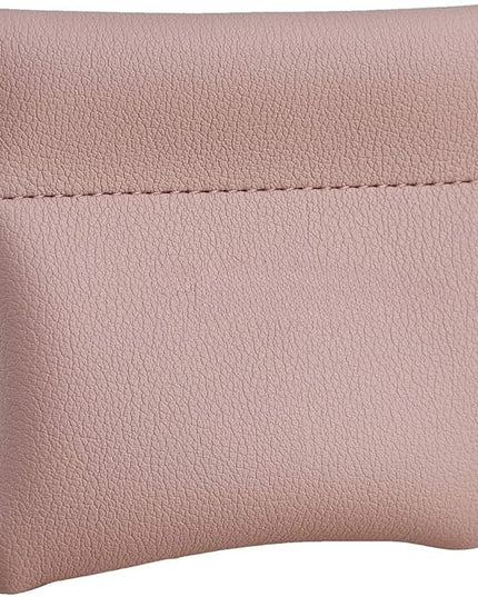 ZYLOXAR Squeeze Coin Purse Genuine Leather Wallet Compact Change Holder Travel Pouch for Women Gift Box (Pink)