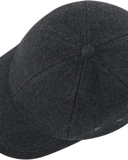 BOTVELA Wool Baseball Cap for Men Adjustable Unstructured Tweed Hat