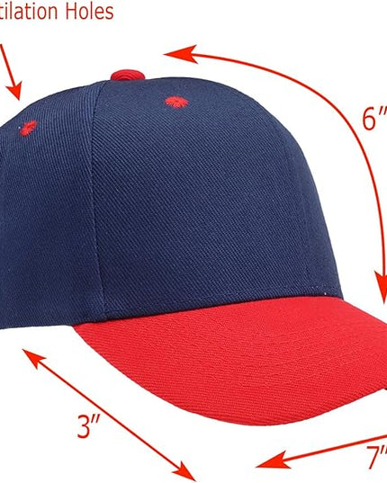 Falari Wholesale Bulk Lot 12-Pack Baseball Cap Adjustable Size Plain Blank Solid Color