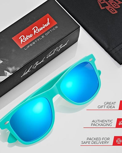 Retro Rewind Polarized Sunglasses for Men and Women - UV Protection Classic Sun Glasses