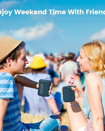 Bluetooth Speaker Wireless,IP67 Waterproof & Dustproof Portable Speaker with Lights,15W Loud Stereo Sound, 2500mAh Battery All Day Playtime, TWS Pairing, BT5.3, Home/Party/Outdoor/Beach (Blue)