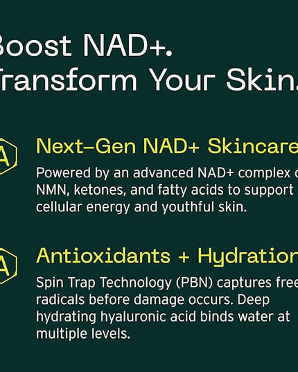 Aramore NAD+ Cell Energizing Skin Care Treatment with Proprietary NAD+ Precursor Complex, Clinically Proven to Target 12 Signs of Aging - 15ml