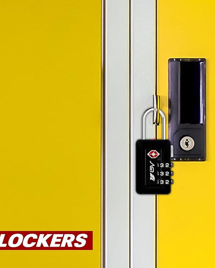 BV TSA Accepted Luggage Travel Lock, Set-Your-Own Combination Lock for School Gym Locker, Luggage Suitcase Baggage Locks, Filing Cabinets, Toolbox, Case (Black, 2 Pack)