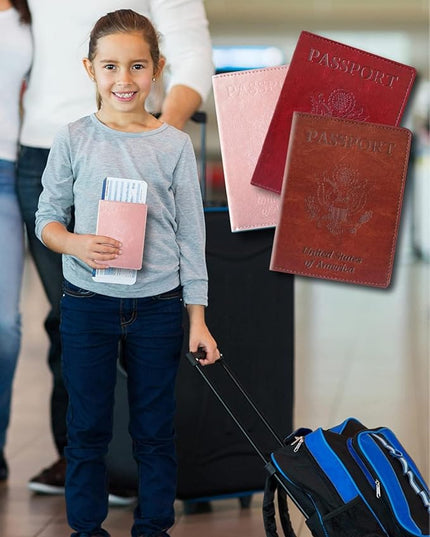 Passport Wallet & Cover Combo - Holds Passport, Vaccine Card & More