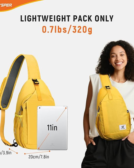 SKYSPER Sling Bag RFID Cross Body Bag Recycled Crossbody Backpack Travel Daypack