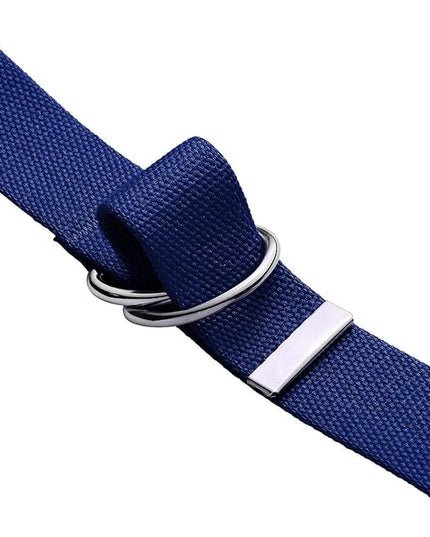 Falari Canvas Web Belt Metal Double D Ring Buckle for Men Women Casual Cloth Military Style Belt 1 1/2" Wide