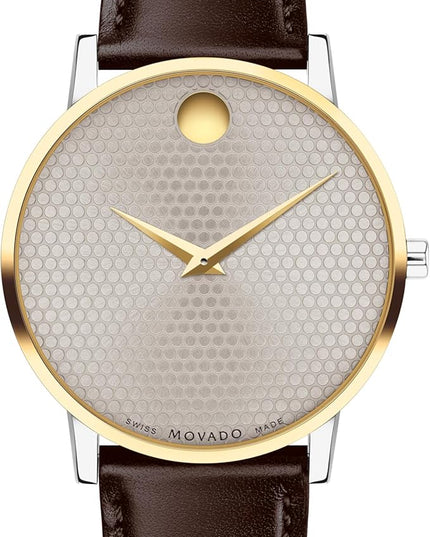 Movado Museum Classic Men's Watch - Swiss Quartz Movement, Calfskin Strap - 3 ATM Water Resistance - Classic, Luxury Fashion Timepiece for Him - 40mm
