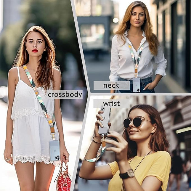 Cell Phone Lanyard Crossbody with Wrist Strap, Sunrise Mountain Phone Lanyards for around the Neck Wristlet Adjustable Strap Sunset for Keys Accessories