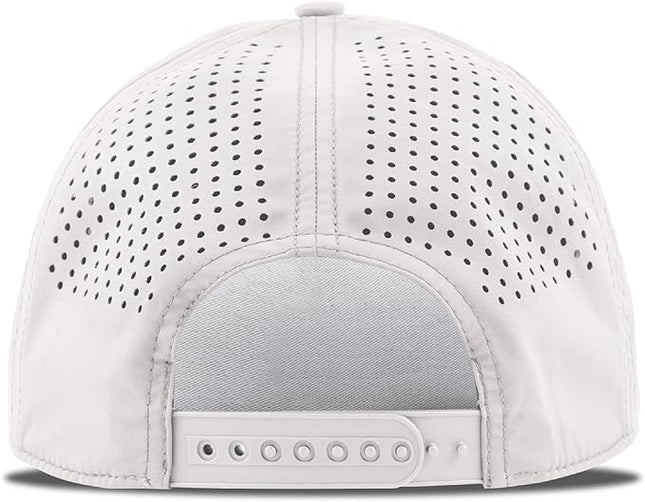 Branded Bills Party Eagle PVC Curved 5 Panel Rope Hat, Fits 7-7 7/8, Adjustable Snapback | Lightweight, Comfort Stretch