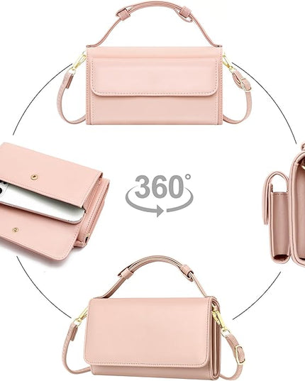 KUKOO Small Crossbody Bag Cell Phone Purse Wallet with Credit Card Slots for Women
