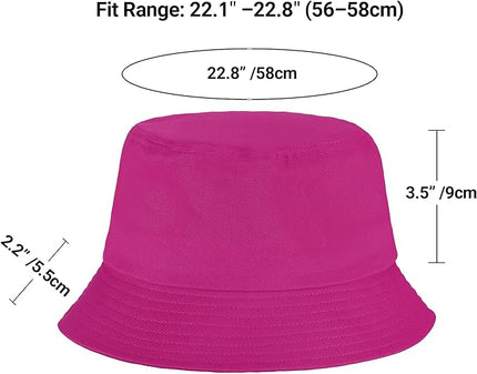 Umeepar Unisex Cotton Packable Bucket Hat Sun Hat Plain Colors for Men Women