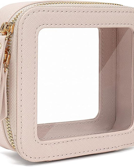 Travel Clear Makeup Bag Set, TSA Approved Cosmetic Bag Case with Zipper Portable Makeup Pouch Toiletry Bag Traveling Cosmetic Organizer Storage Bag Car Organizer Car Essentials