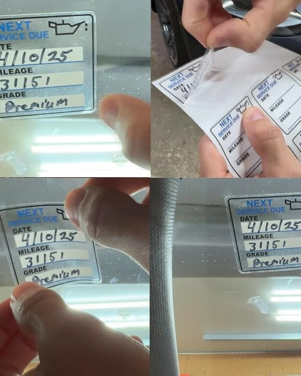 Oil Change Stickers，150pcs 2x2 inch Oil Change Stickers for windscreen - Easy to use and Remove