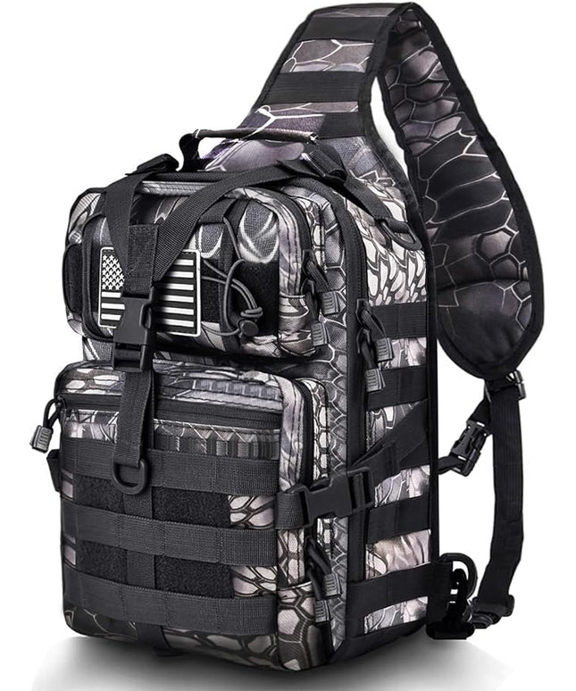 HAOMUK Tactical Sling Bag Pack Military Rover Shoulder Sling Backpack EDC Molle Assault Range Bag