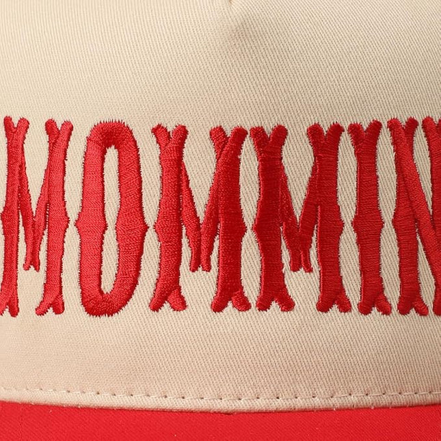 MIRMARU Two-Tone Vintage Canvas Trucker Hats for Men & Women, Adjustable Size Baseball Caps with Trendy Embroidered Design