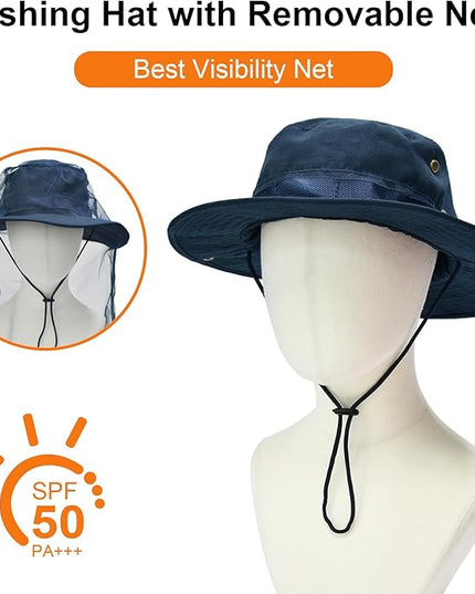 Sun Hats for Men Women Bucket Hat UPF 50+ Boonie Hat Foldable UV Protection Hiking Beach Fishing Summer Safari