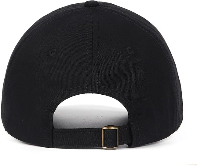 Zylioo XL XXL Oversize Baseball Cap, 100% Cotton Adjustable Dad Hat for Big Heads 23.5"-25.5", Soft Crown Large Size Cap