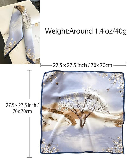 Dailyacc Hair Bandanas Scarf For Women Lightweight Fashion Neck Silk Satin Head Scarves For Sleeping Handbags Scarf