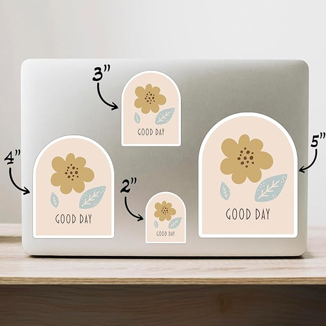 (1PC) Good Day Flowers Leaves Sticker for Phone Tablet Laptop Car Truck Window | 5" Sticker