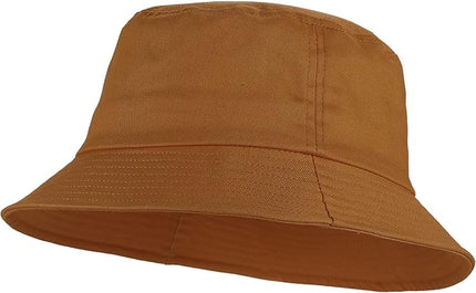 Umeepar Unisex Cotton Packable Bucket Hat Sun Hat Plain Colors for Men Women