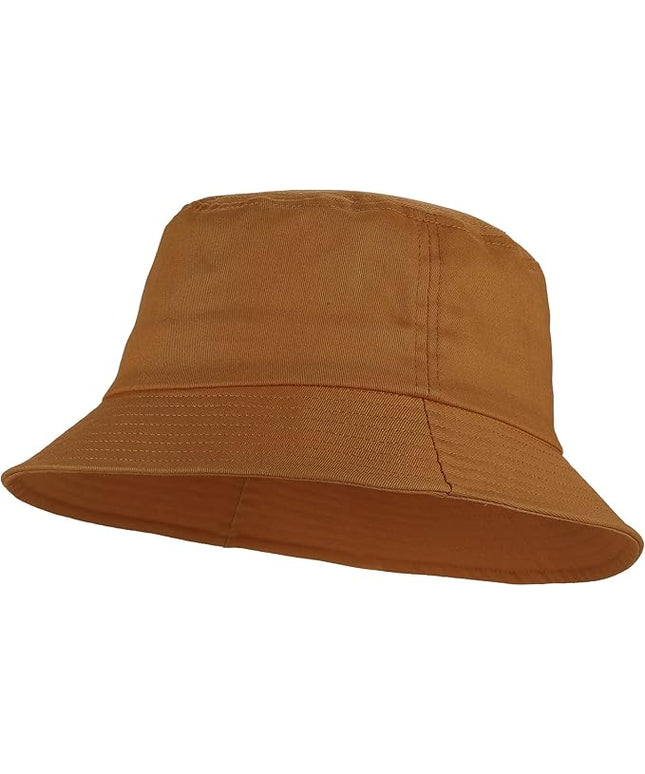 Umeepar Unisex Cotton Packable Bucket Hat Sun Hat Plain Colors for Men Women