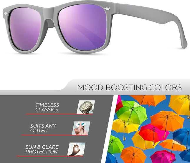 Retro Rewind Polarized Sunglasses for Men and Women - UV Protection Classic Sun Glasses