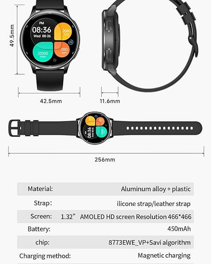 Fitness Tracker with Heart Rate Monitor Activity Tracker with Pedometer Smart Watch Sleep Monitor with Step Counter Calories Blood Oxygen Blood Pressure Monitor Make/Answer Call Health Tracker