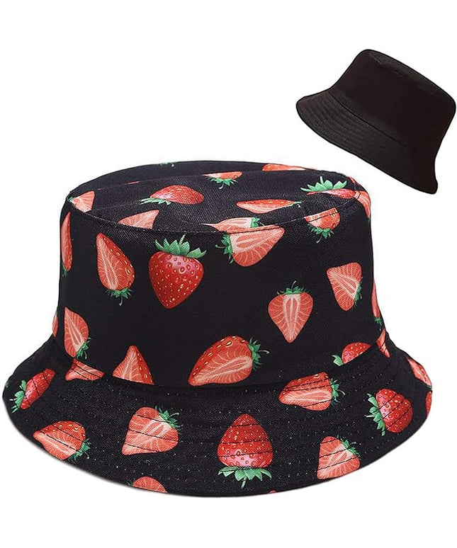 XYIYI Cute Bucket Hat Beach Fisherman Hats for Women, Reversible Double-Side-Wear