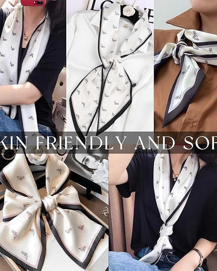 Dailyacc Hair Scarf for Women Fashion Silky Satin Headscarf Wrap Breathable Lightweight Neck Scarves For Handbag