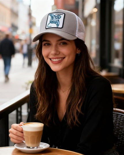 Classic Unisex Various Animal Series Embroidery Farm Adjustable Mesh Snapback Trucker Hat