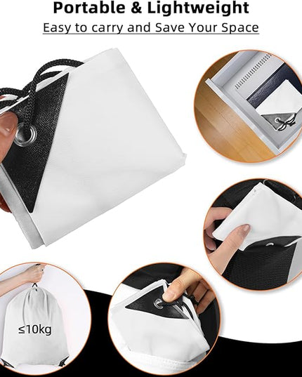 GoodtoU Nylon Drawstring Backpacks - Bulk 48Pcs, Gym, Sport & Travel (White)