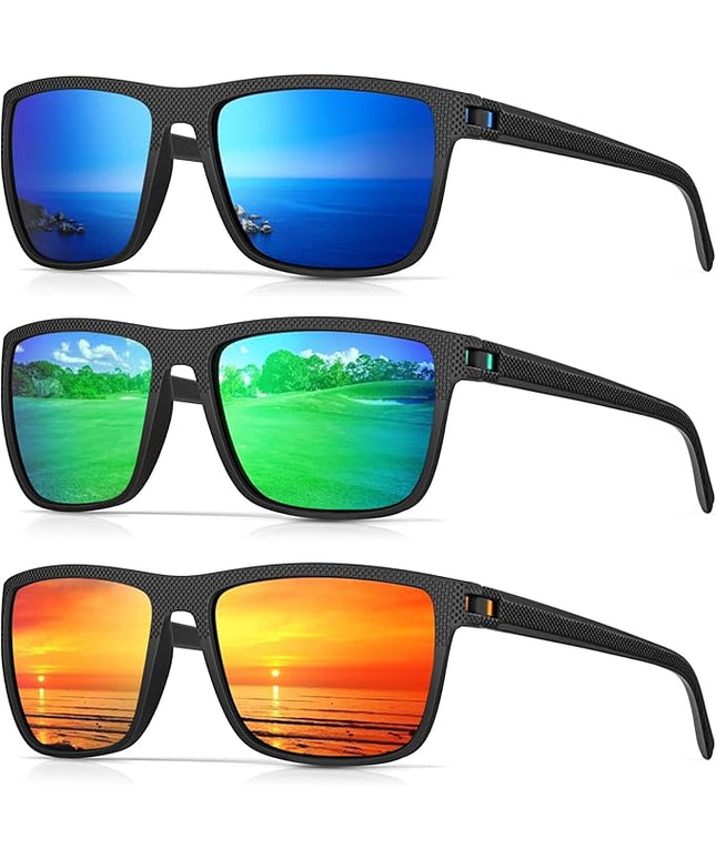 Sunglasses-Men Polarized Mens Sunglasses: Classic Women Sun Glasses UV Protection for Fishing Driving Golf