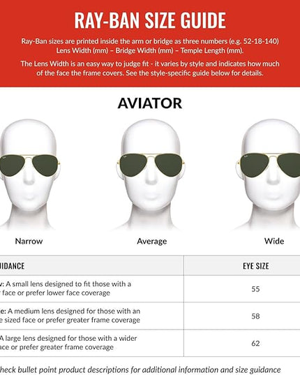 Ray-Ban RB3025 Classic Aviator Sunglasses