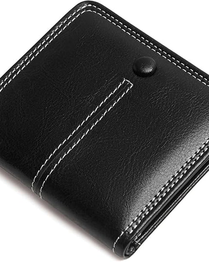 TFKGS Slim Wallet for Women RFID Wallet Women Small Wallets Woman Thin Credit Card Holder RFID Blocking Bifold Compact Pocket Ladies Leather Black Mini Purse