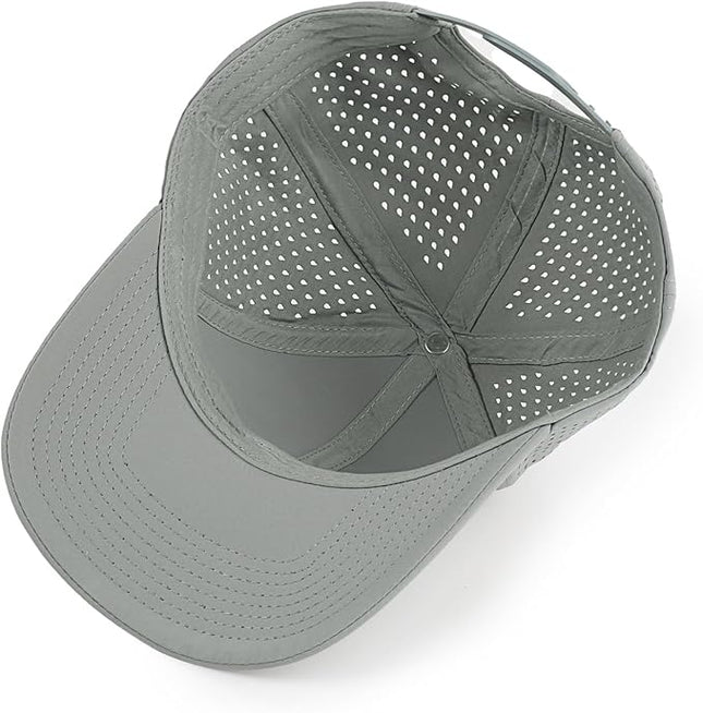 kozinu Quick Dry Baseball Cap Curved Brim Snapback Hat Laser Cut Mesh Ball Cap Golf Ball Cap for Men Women