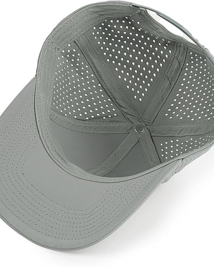 kozinu Quick Dry Baseball Cap Curved Brim Snapback Hat Laser Cut Mesh Ball Cap Golf Ball Cap for Men Women