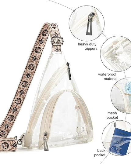 7L Sling Bag For Women Men Backpack Fanny Pack Crossbody Chest Travel Shoulder Belt Bags Purse Handbag PU Leather