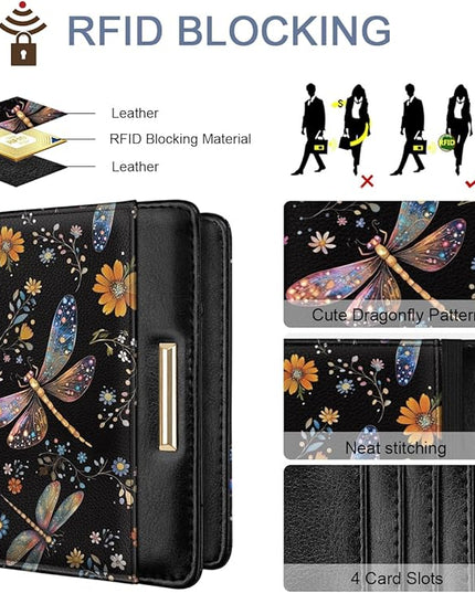 Passport Holder Cover Travel RFID Blocking Passport Cover Rose Gold Cute Flowers Passport Wallet with Elastic Band for Women